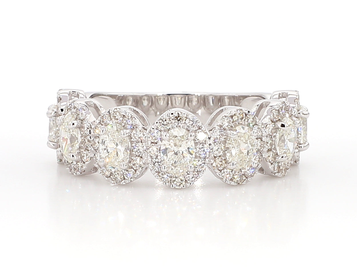 bridal oval cut halo ring 1.36carat