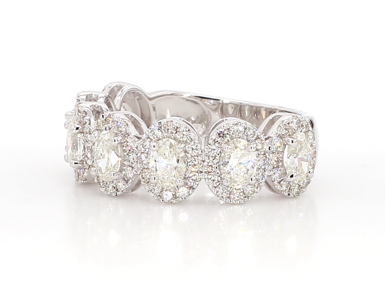 bridal oval cut halo ring 1.36carat