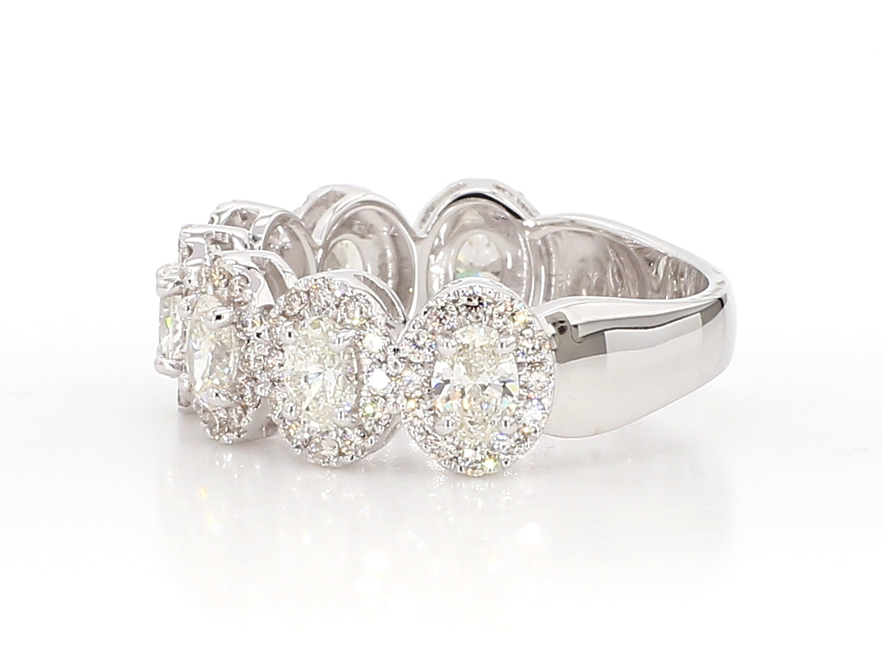 bridal oval cut halo ring 1.36carat