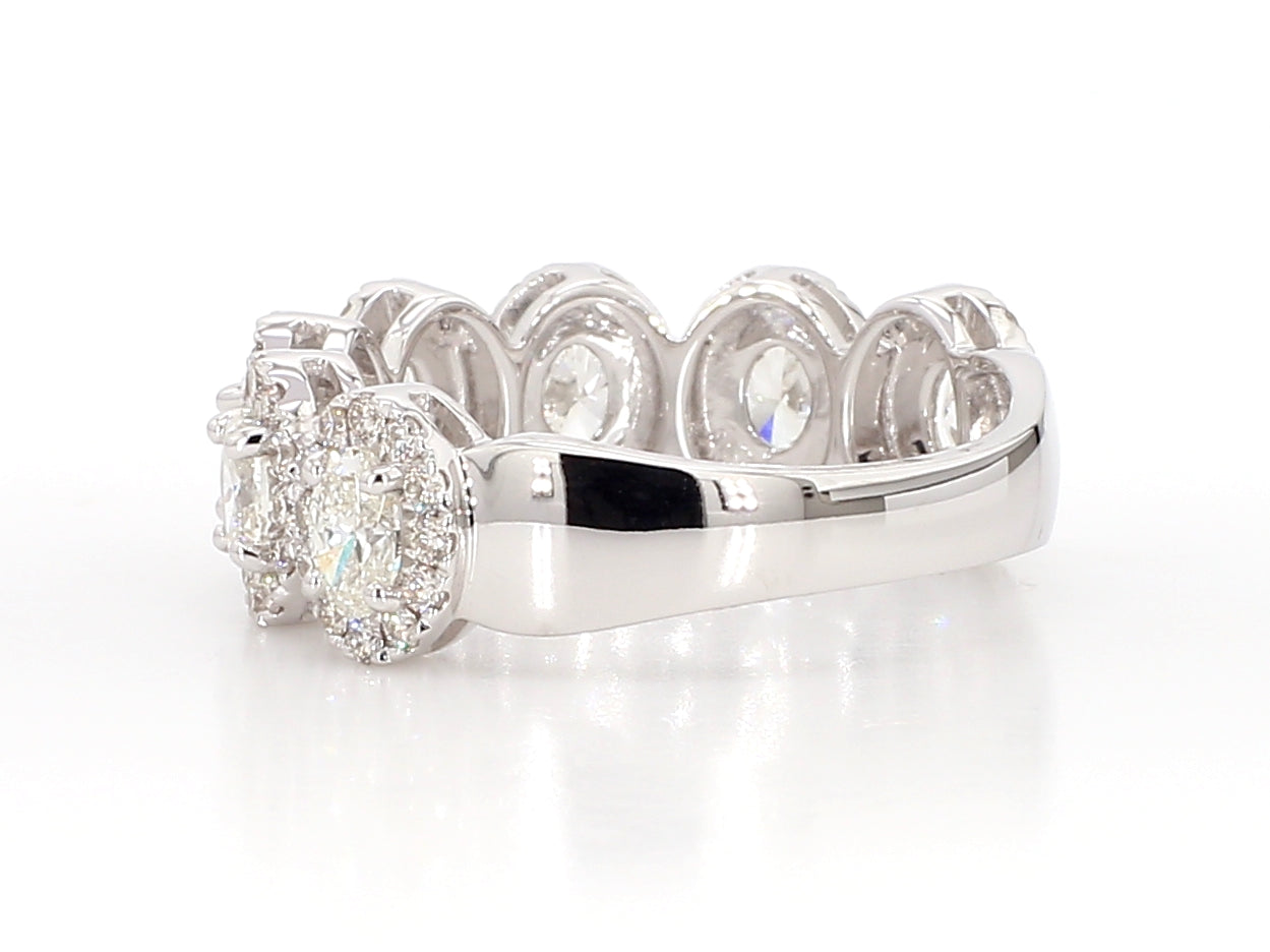 bridal oval cut halo ring 1.36carat