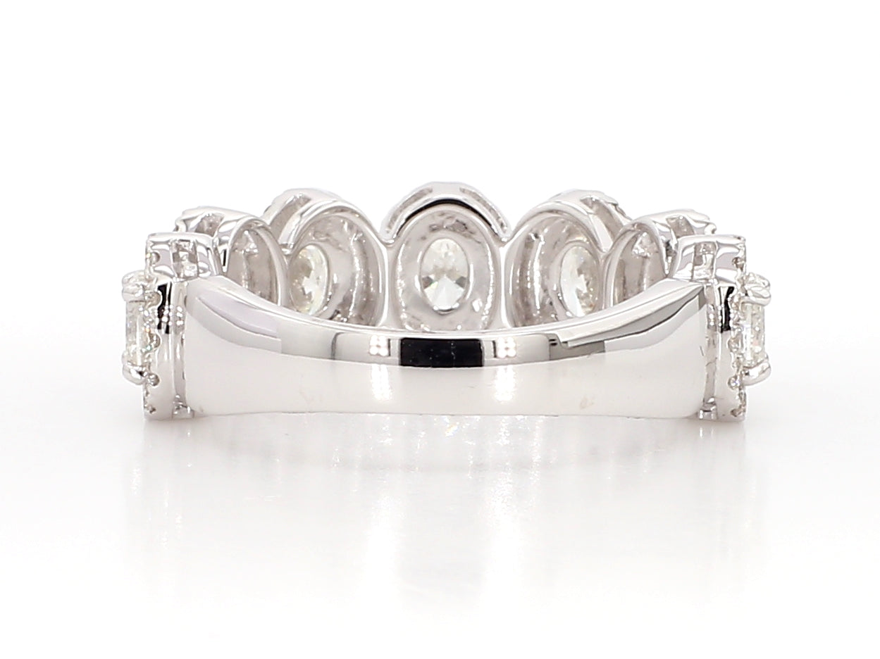 bridal oval cut halo ring 1.36carat
