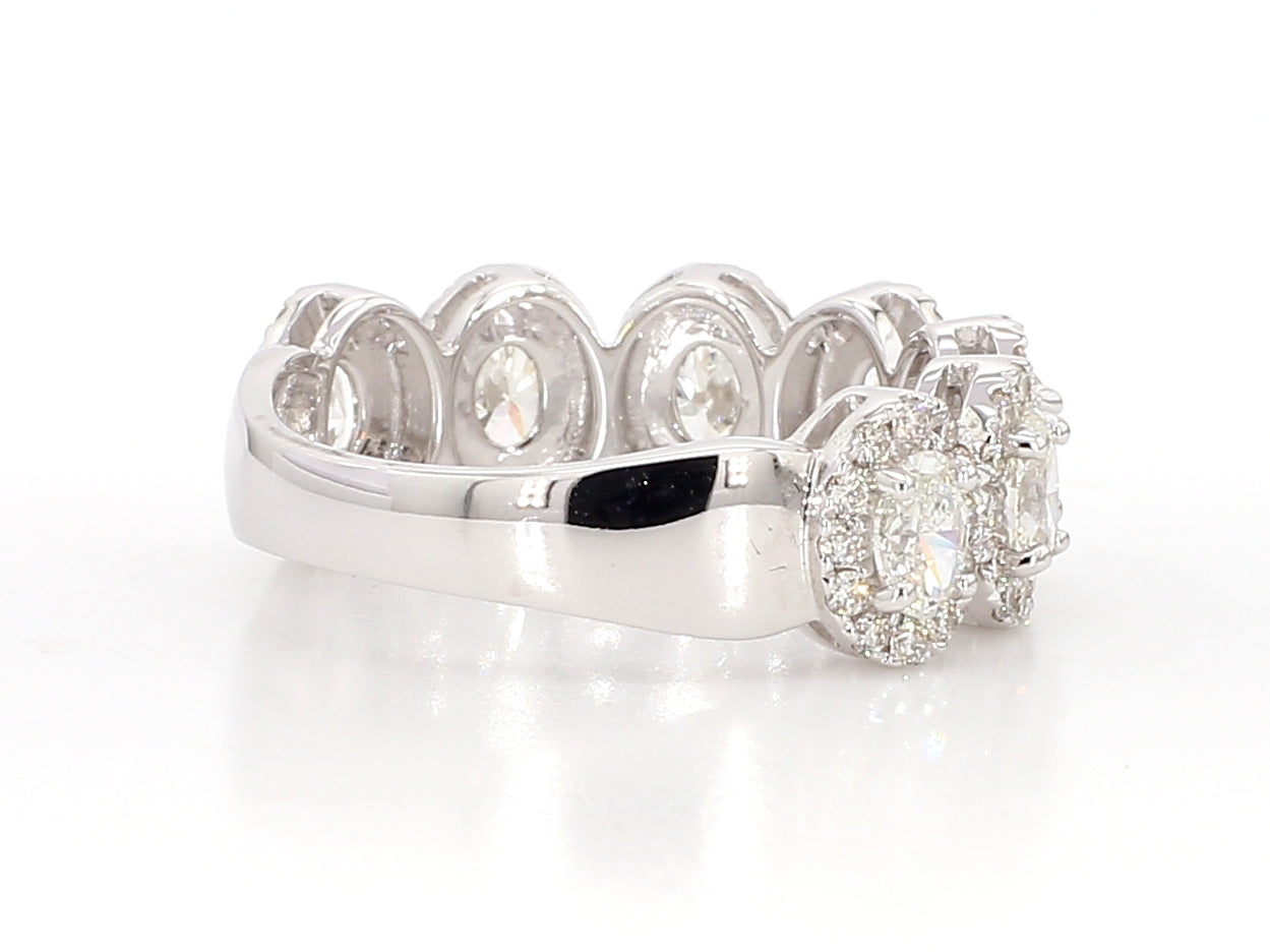 bridal oval cut halo ring 1.36carat