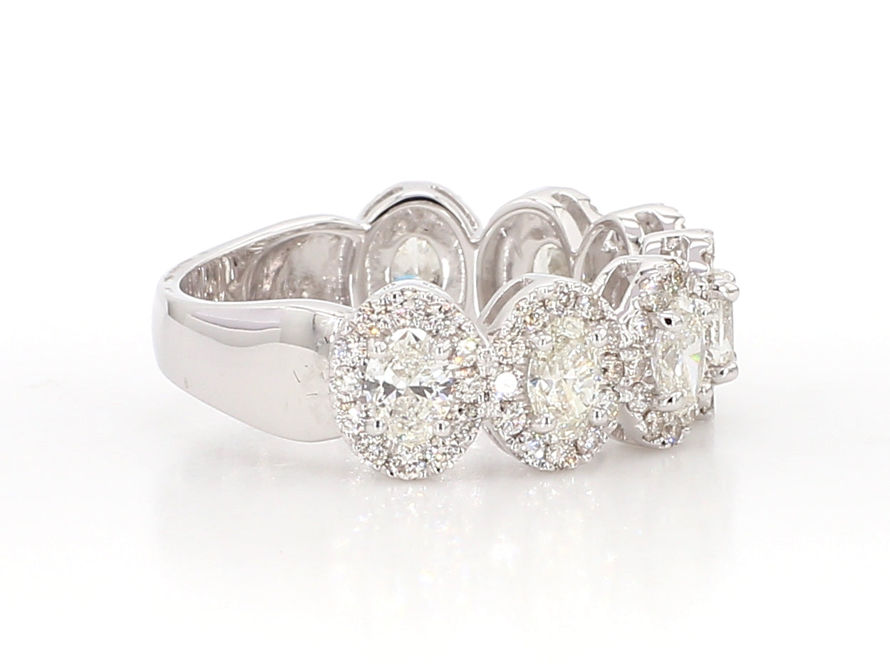 bridal oval cut halo ring 1.36carat