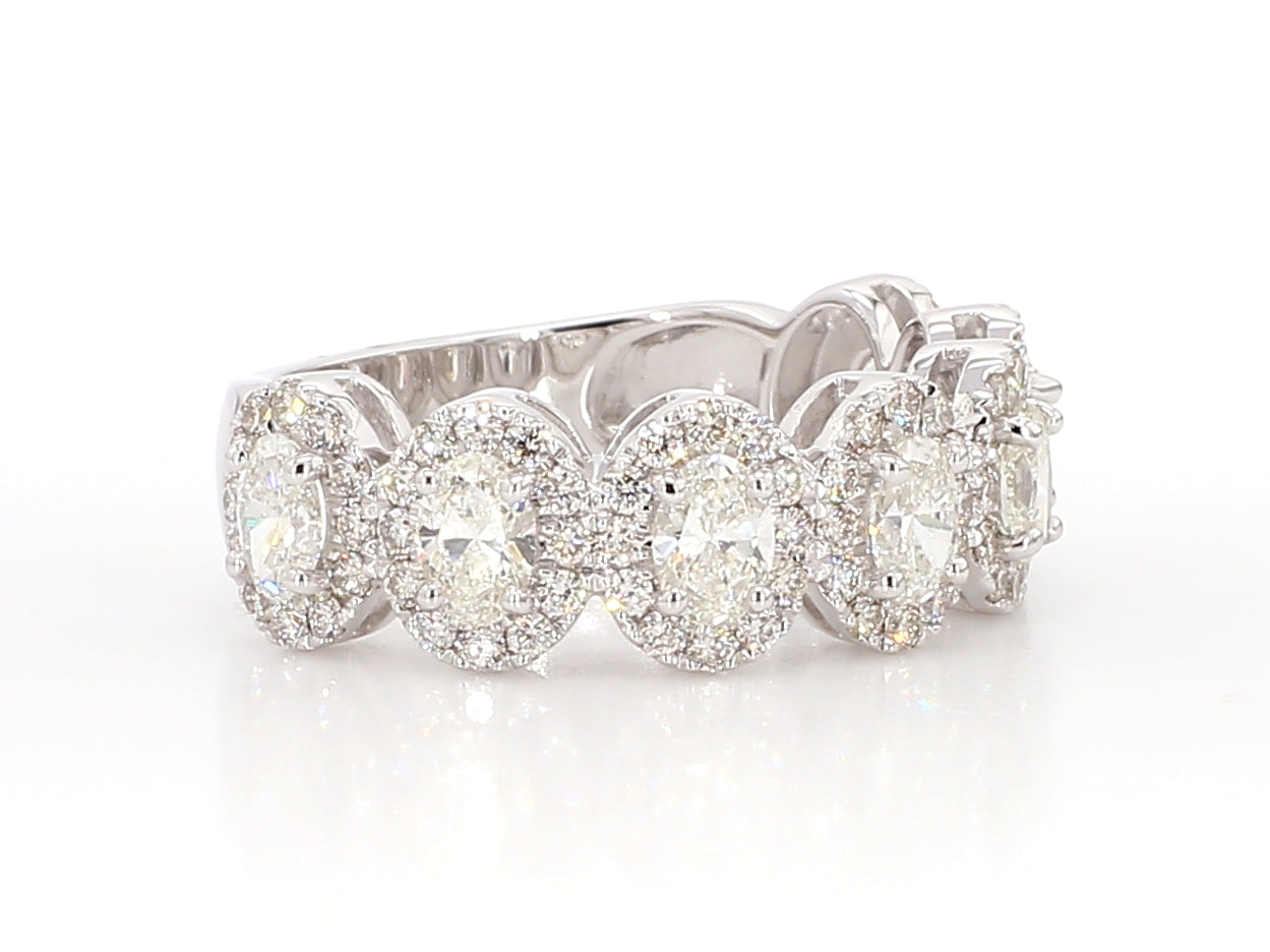 bridal oval cut halo ring 1.36carat