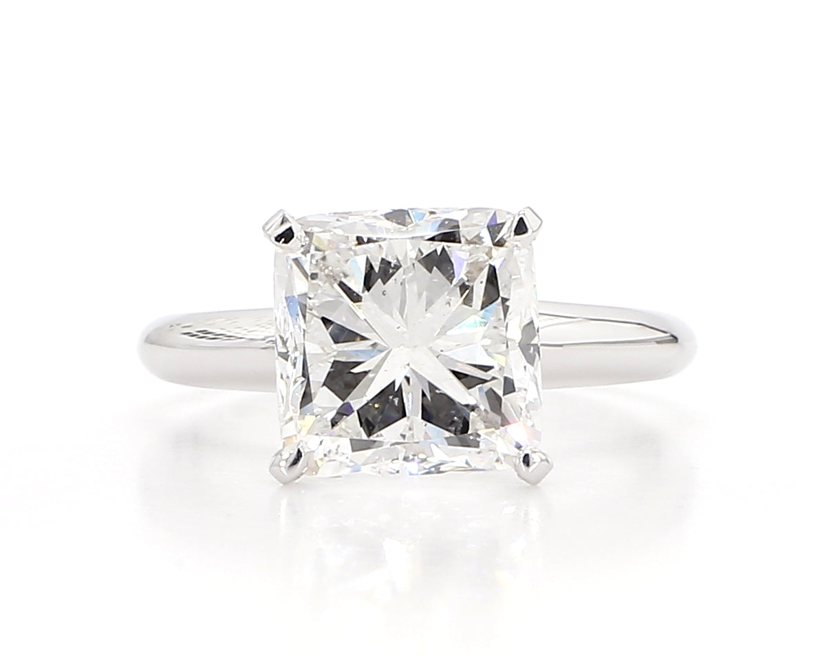 cushion diamond solitaire ring 4.02 carat