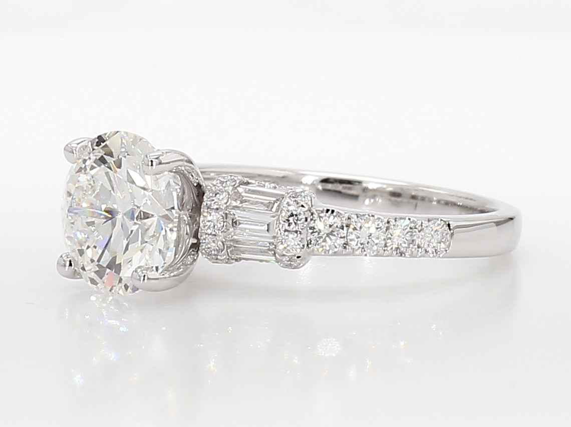 white round diamond engagement ring 3.03 carat