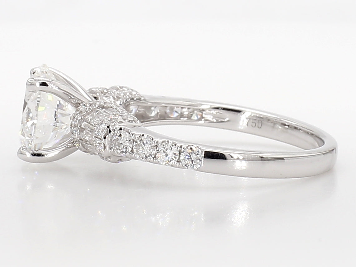 white round diamond engagement ring 3.03 carat