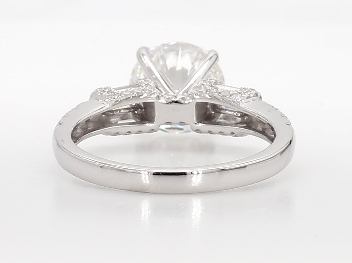 white round diamond engagement ring 3.03 carat