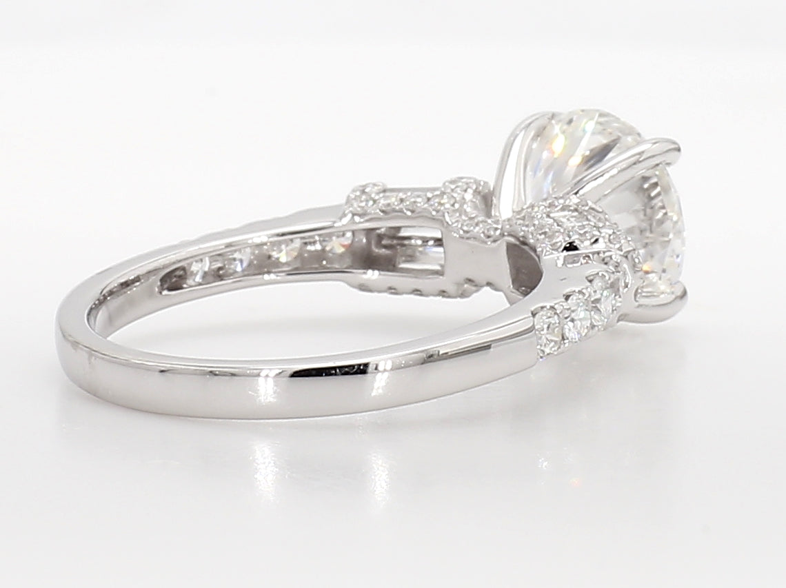white round diamond engagement ring 3.03 carat