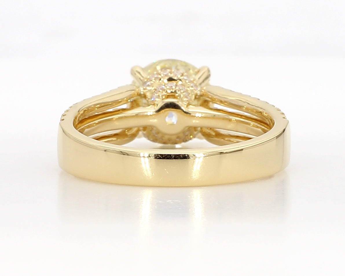 white diamond triple row engagement ring 2.39 carat