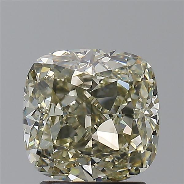 cushion shape fancy gray greenish yellow diamond s1 clarity & gia certified 1.99 carat