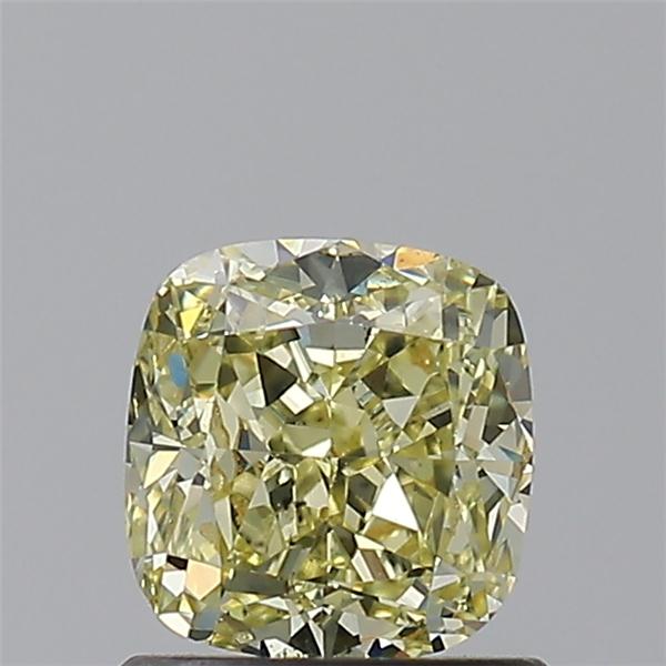 cushion shape fancy yellow diamond si1 clarity gia 0.91 carat