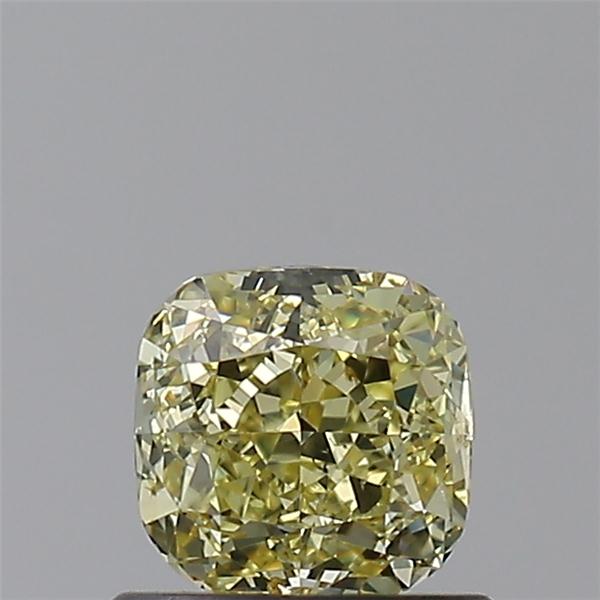 cushion shape natural fancy yellow diamond si1 clarity gia 0.67 carat