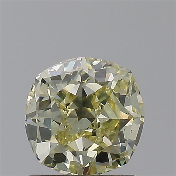 cushion shape fancy light brownish greenish yellow diamond si2 gia 1.00 carat