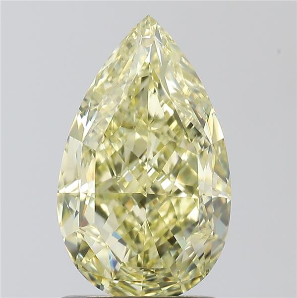 pear shape natural fancy yellow diamond vs1 clarity & gia certified 1.51 carat
