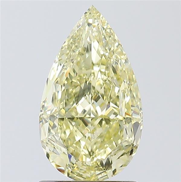 pear shape fancy brownish greenish yellow diamond vs2 clarity & gia certified 1.61 carat