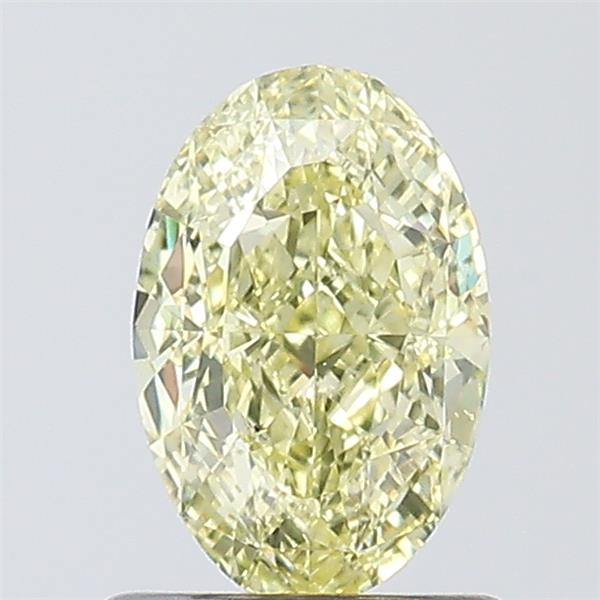 oval shape natural fancy yellow diamond with vs2 clarity & gia certified 1.01 carat