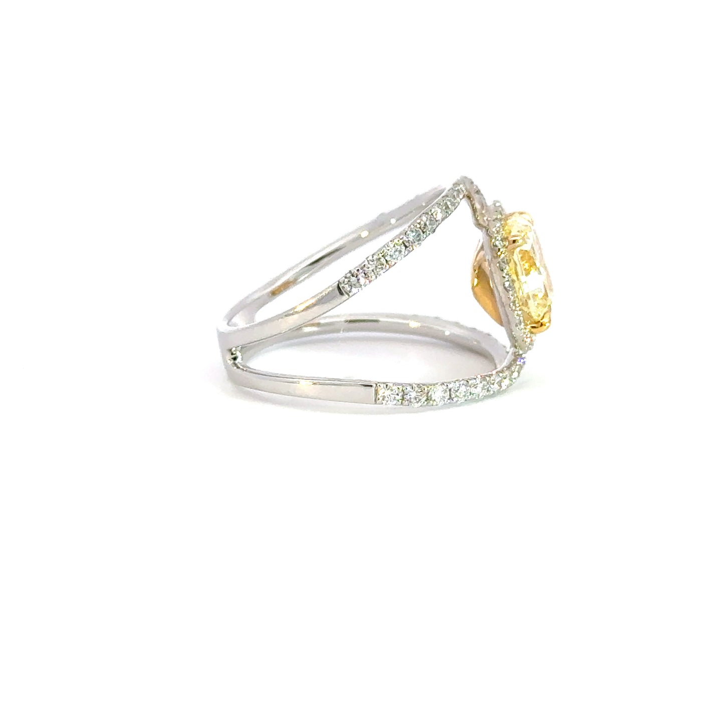 fancy yellow diamond ring 1.72 carat