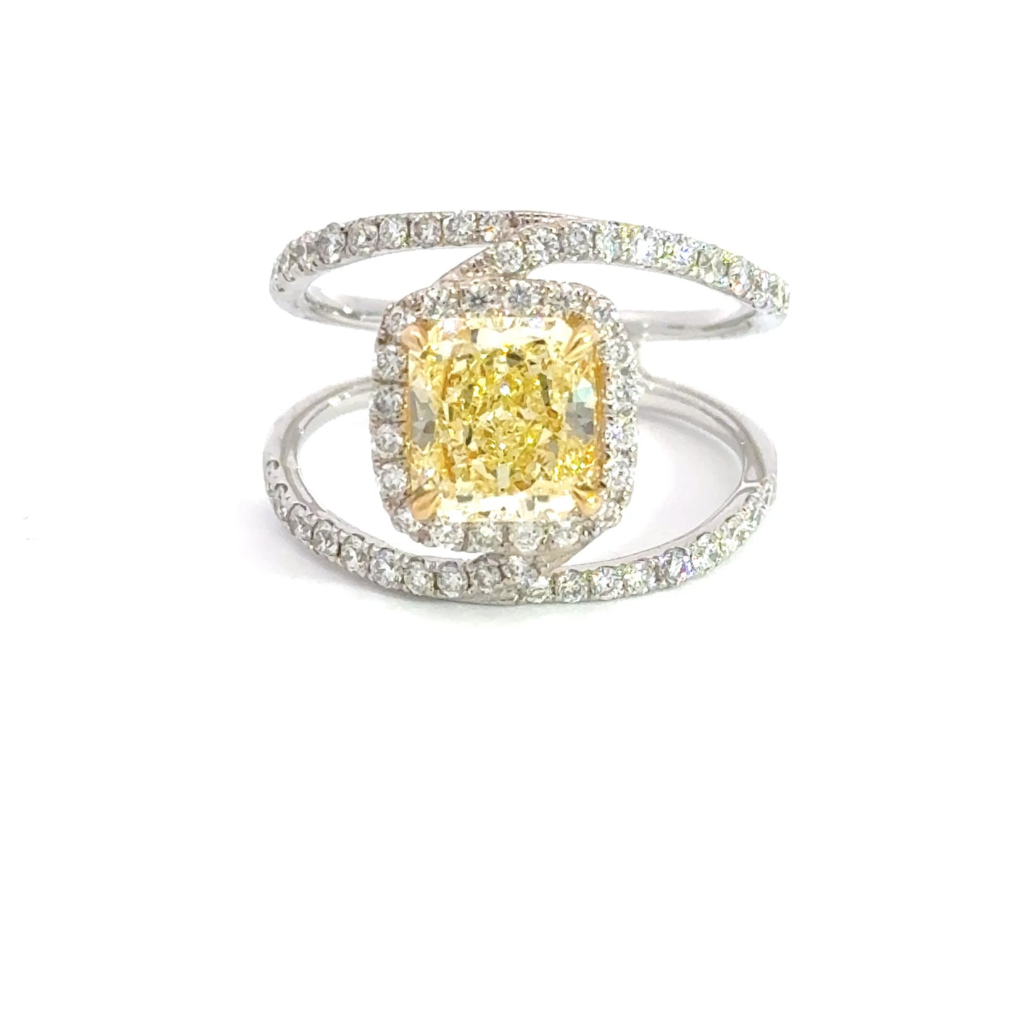fancy yellow diamond ring 1.72 carat