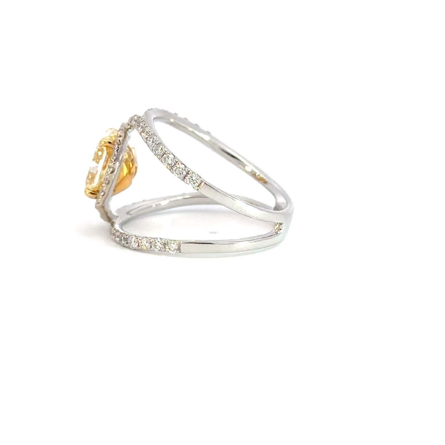 fancy yellow diamond ring 1.72 carat