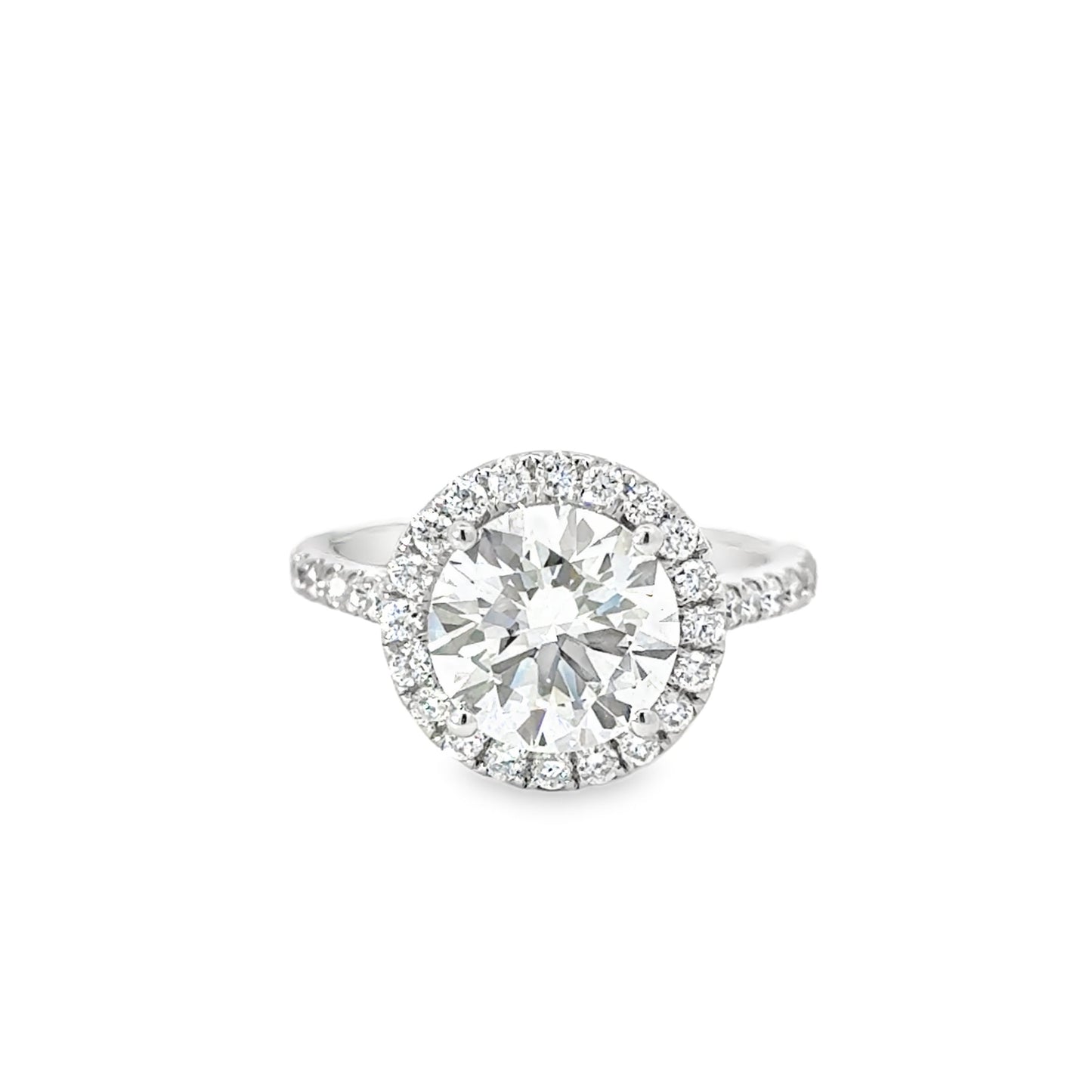round brilliant cut diamond engagement ring 2.41 carat
