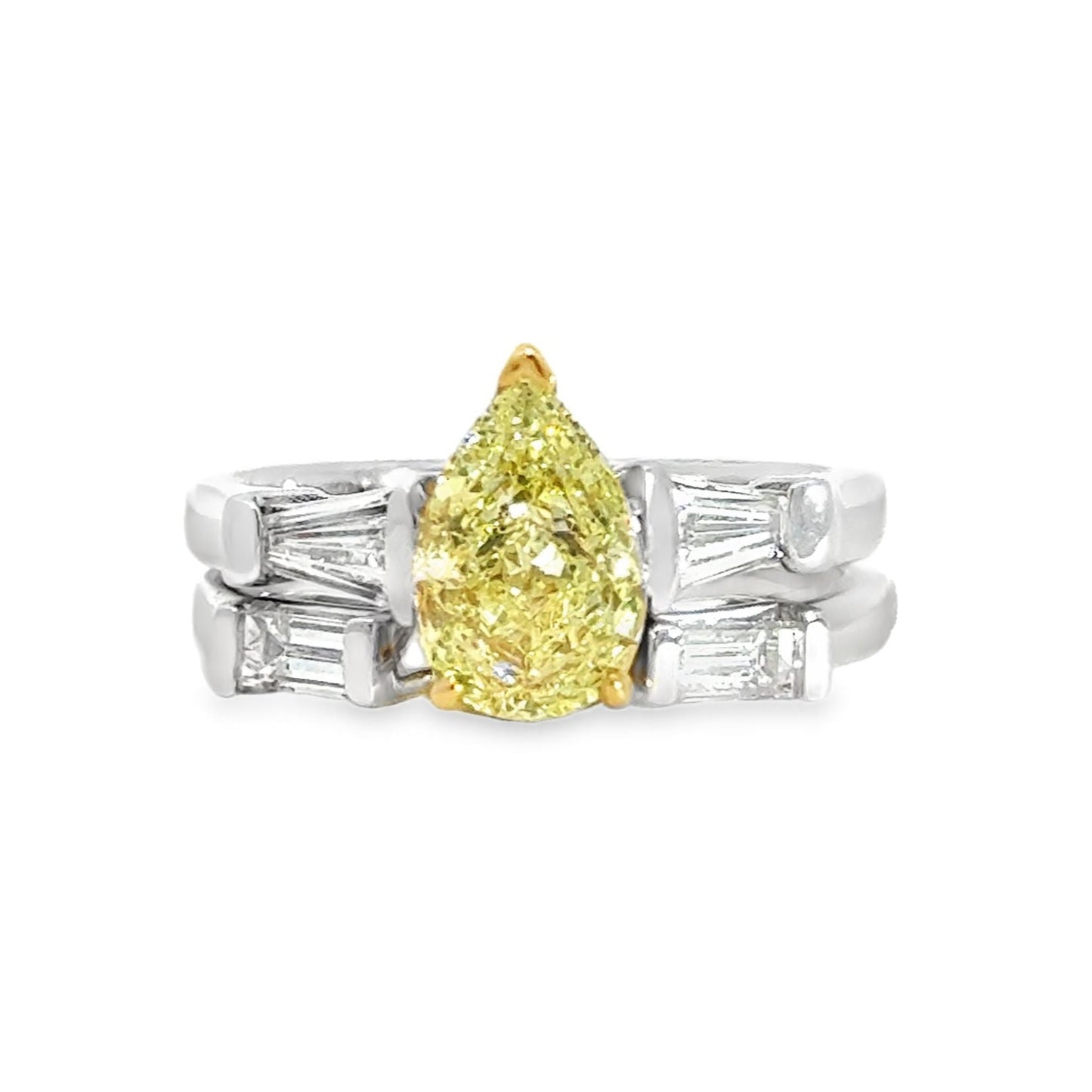 18k yellow diamond ring 2.08 carats