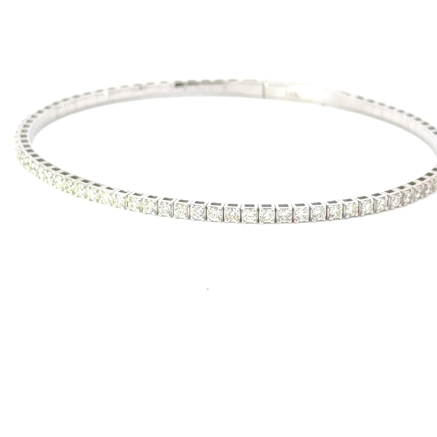 halfway flexible bangle diamond bracelet 14k gold (1.50 ct)