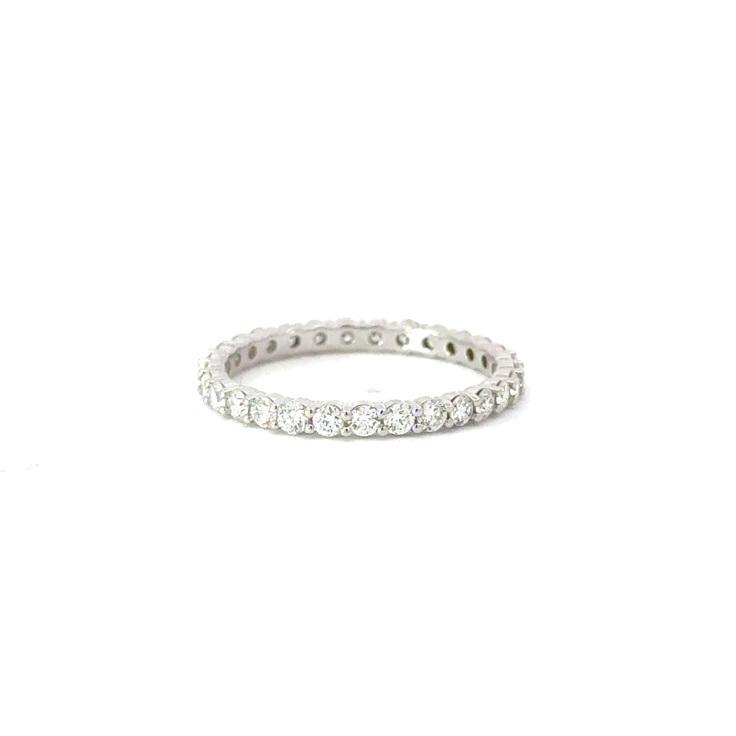 eternity diamond band 18k white gold 1 ct