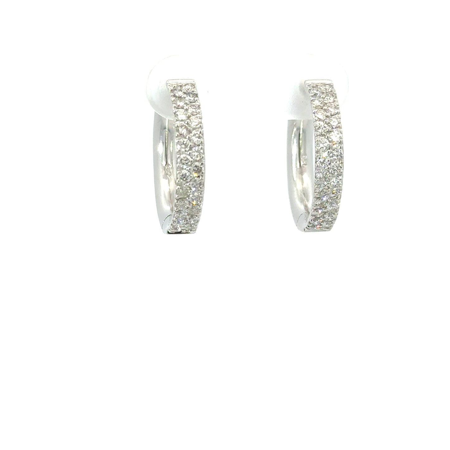 pavé diamond hoops earrings 18k