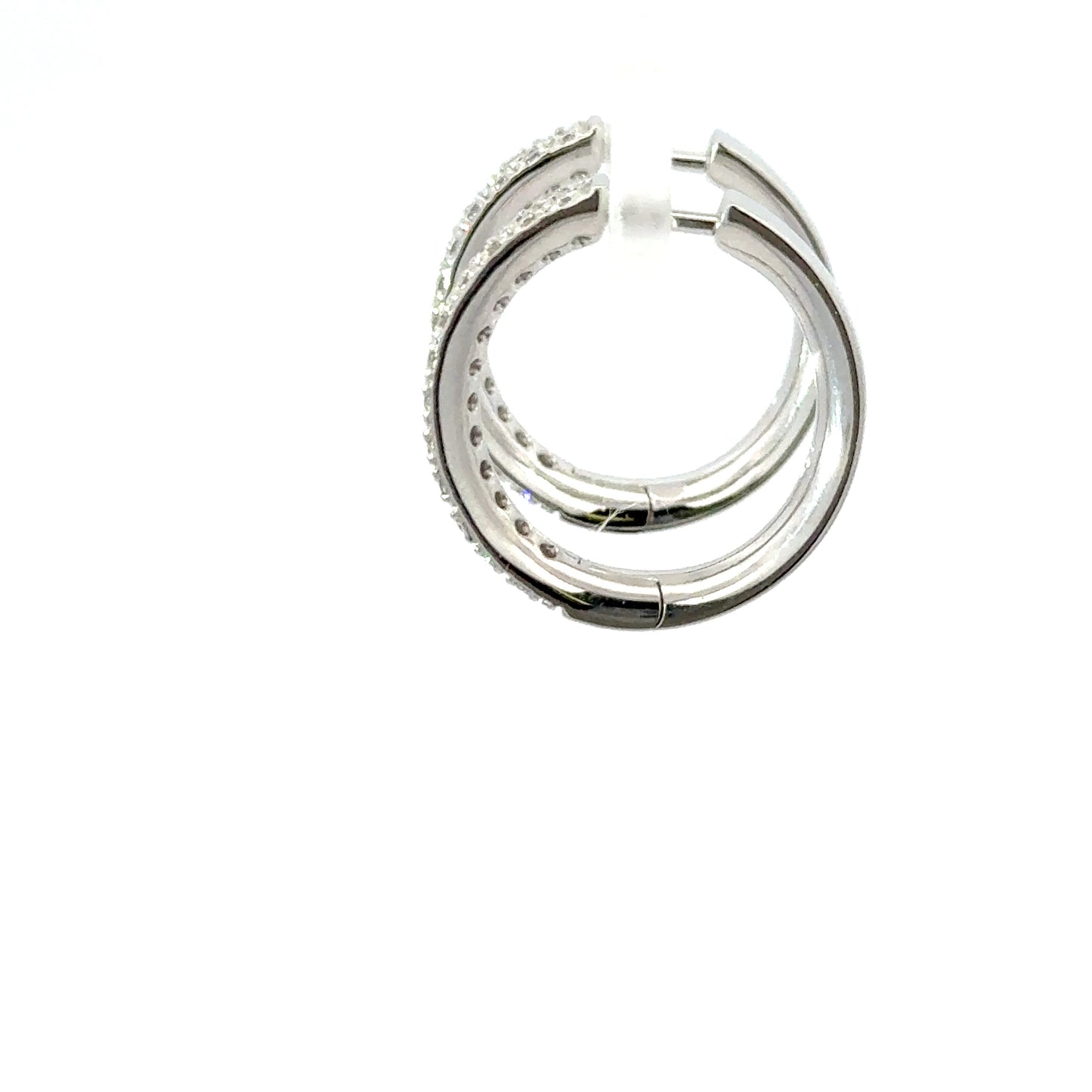 pavé diamond hoops earrings 18k