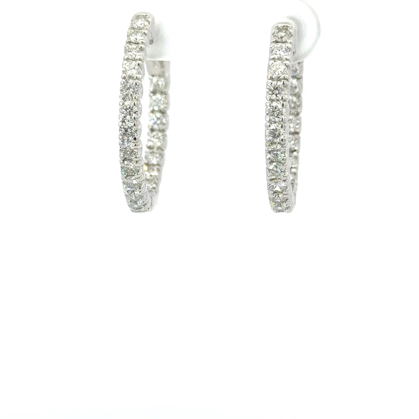 diamond hoop earrings 14k