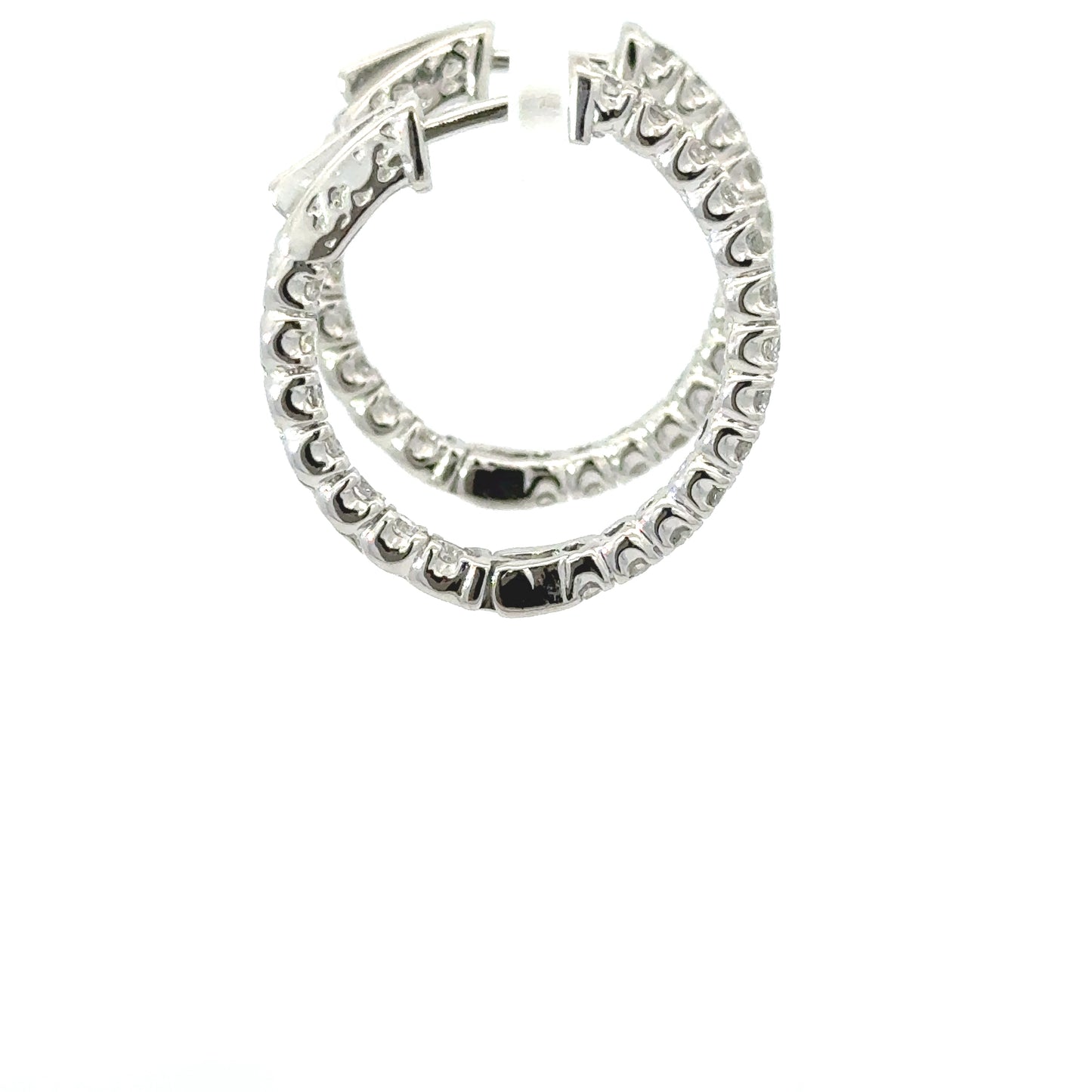 diamond hoop earrings 14k