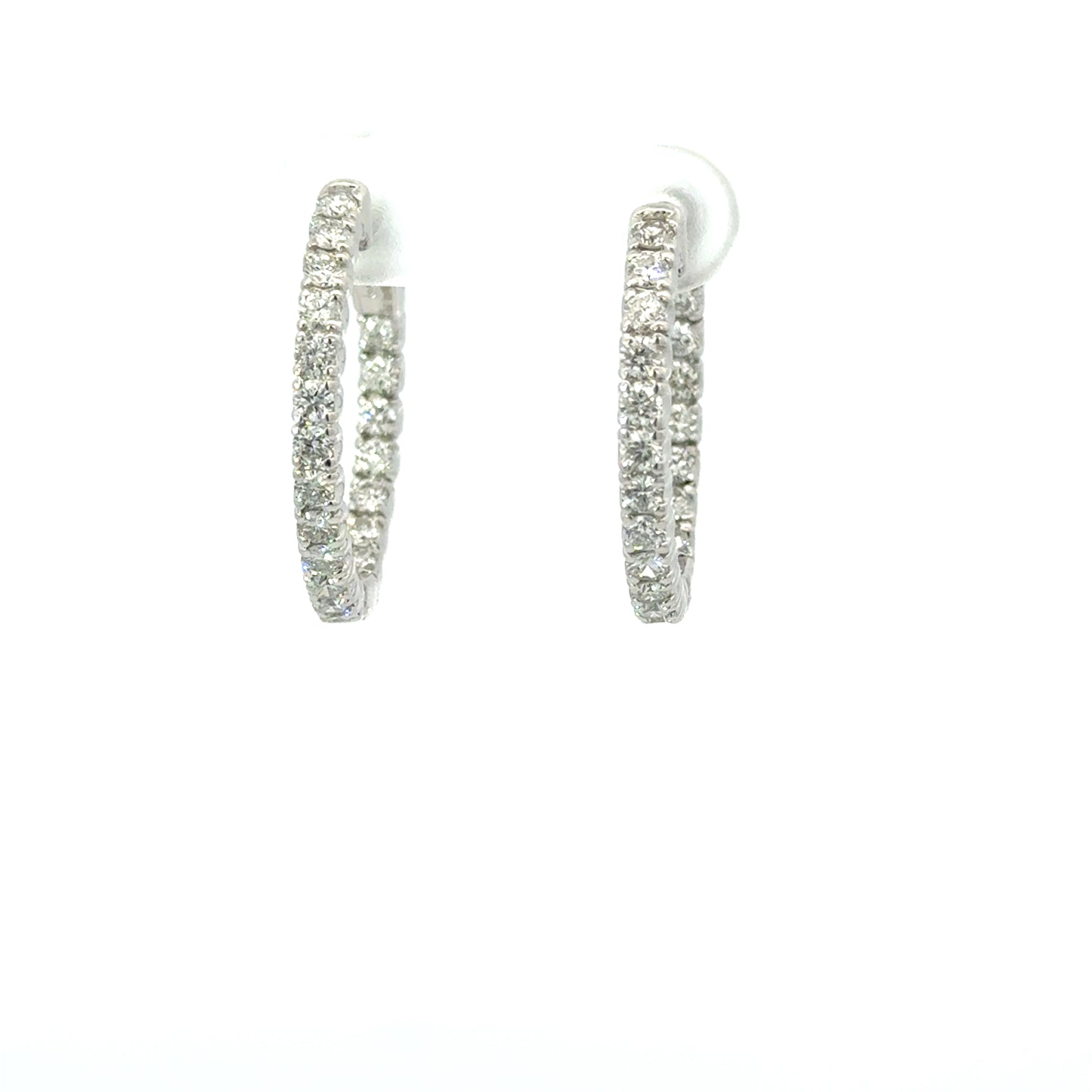 diamond hoop earrings 14k