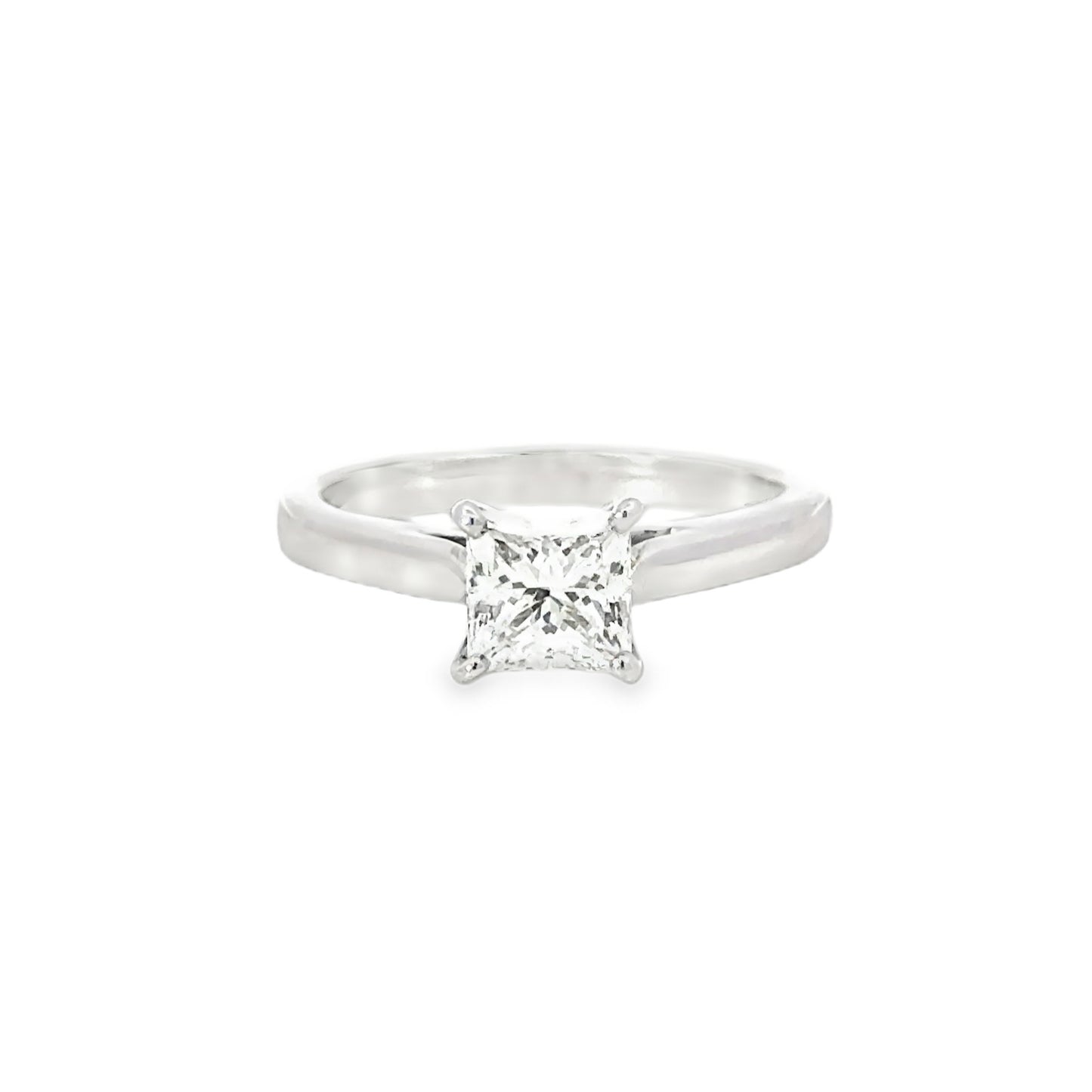 white princess diamond solitaire engagement ring 0.90 carat