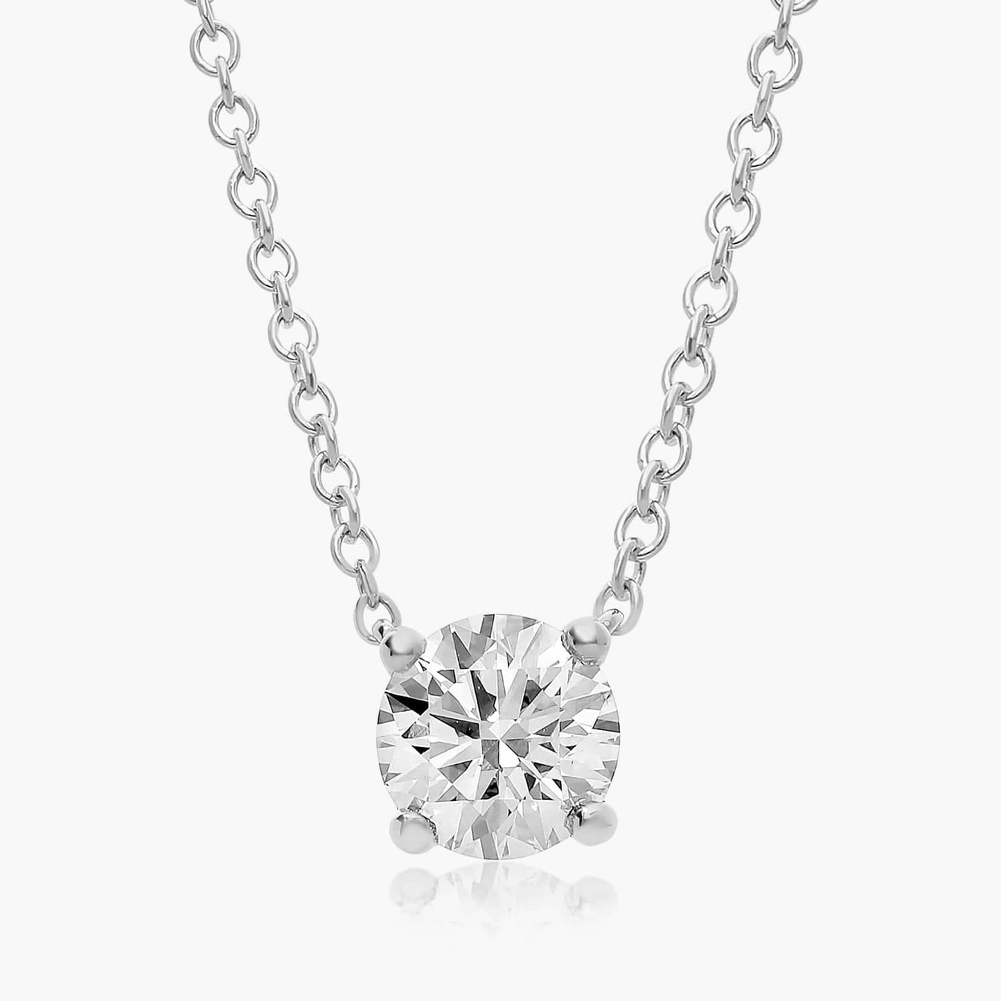 diamond solitaire necklace 0.80 carat