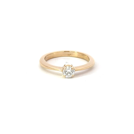 Solitaire Engagement  Ring 18K Gold