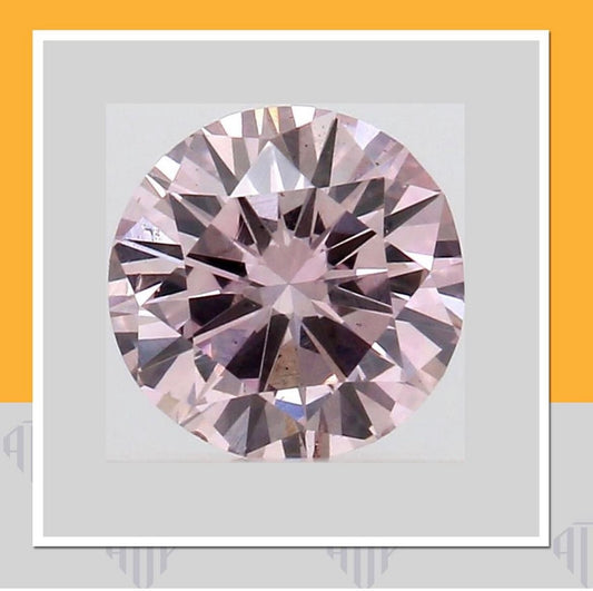 Fancy Purplish Pink Round Argyle Diamond SI1 GIA 0.29 7p