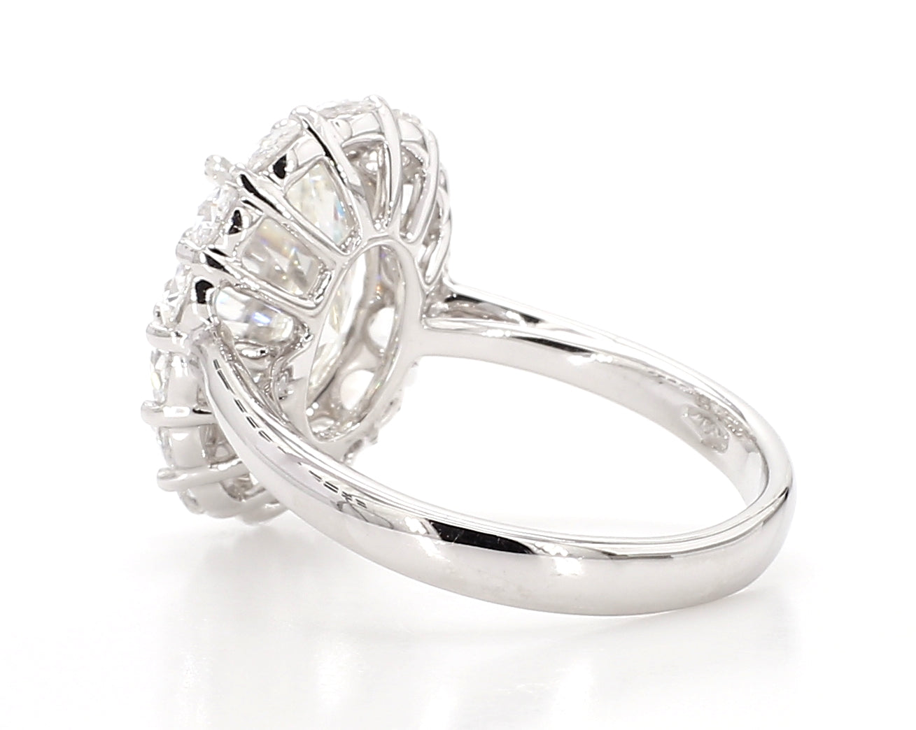 exceptional oval cut  halo ring 5.10 carat