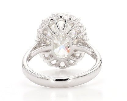 Exceptional Oval cut  Halo Ring 5.10 Carat