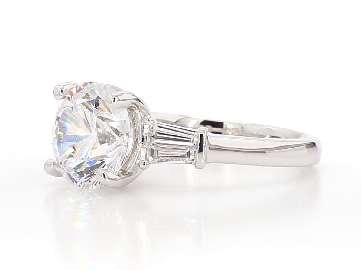 exceptional round diamond engagement ring 3.39 carat