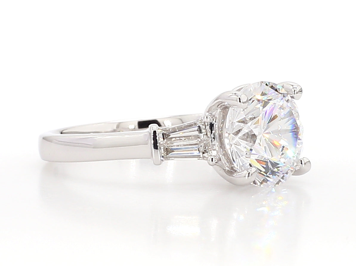 exceptional round diamond engagement ring 3.39 carat