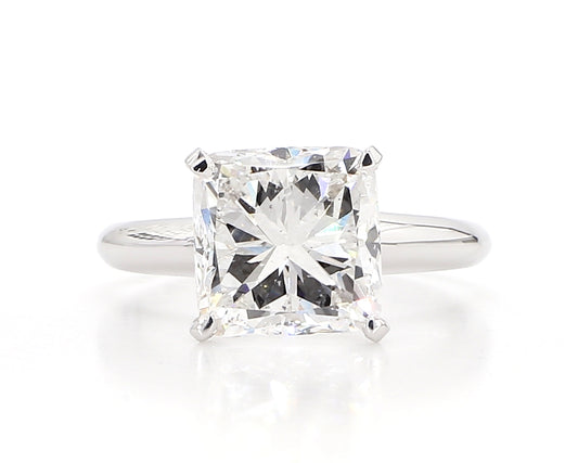 Cushion Diamond Solitaire ring 4.02 Carat