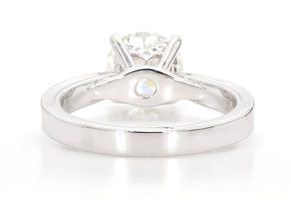 White Round Diamond Solitaire Ring 2.01 Carat