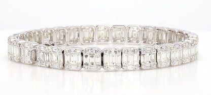 BAGUETTES & ROUND DIAMOND BRACELET 7.53 Carat