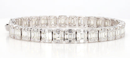 BAGUETTES & ROUND DIAMOND BRACELET 7.53 Carat