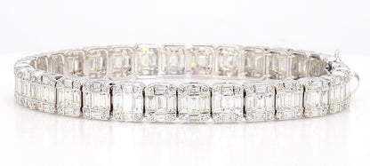 BAGUETTES & ROUND DIAMOND BRACELET 7.53 Carat