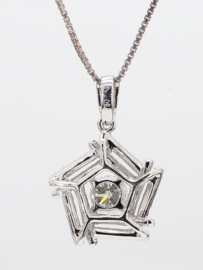 White Diamond Pendant Necklace 1.02 Carat