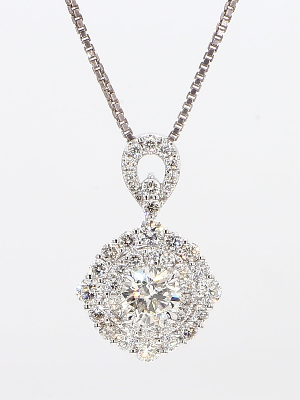 white diamond pendant necklace 1.15 carat