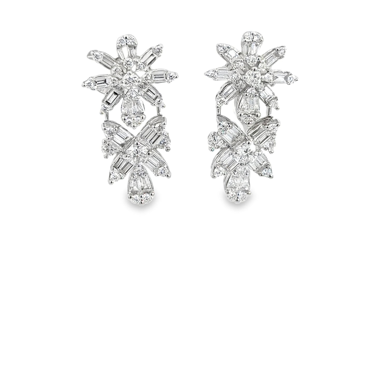 wild flower diamond earrings