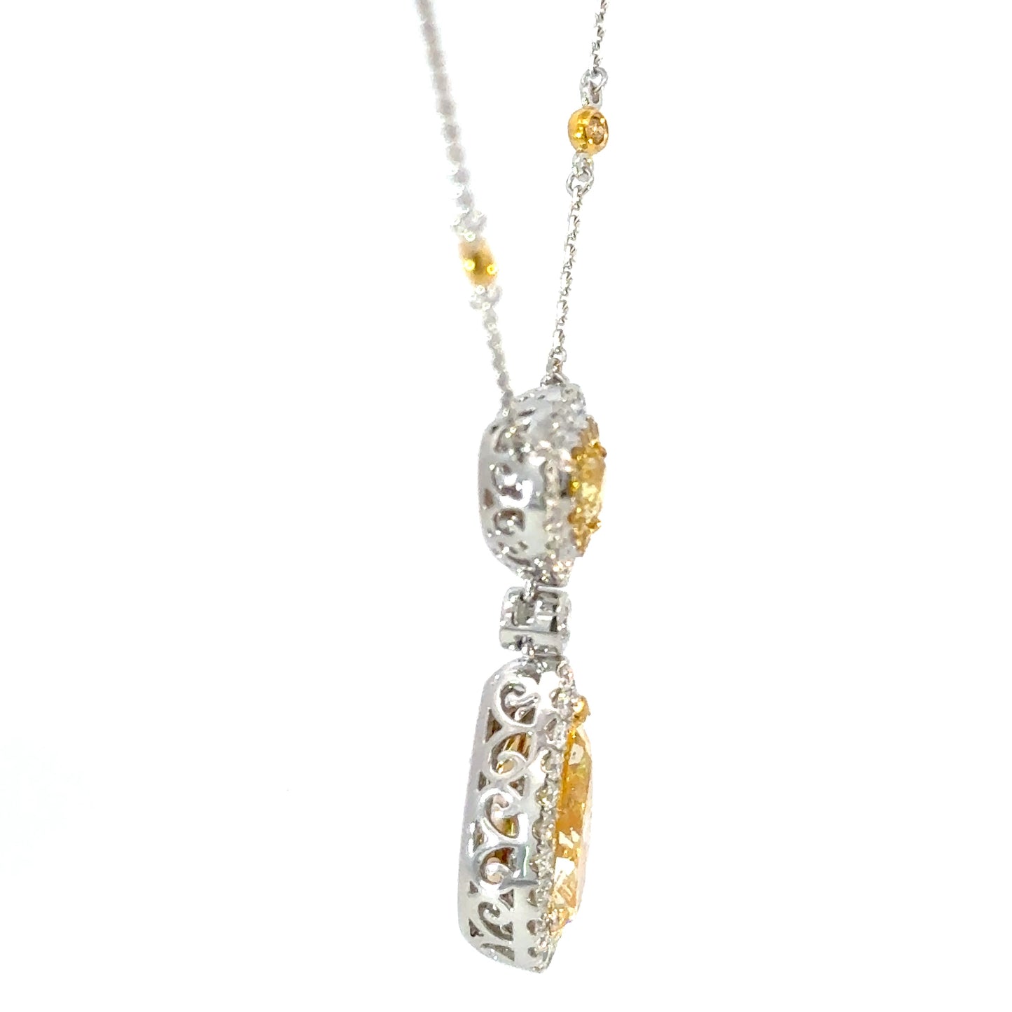 yellow diamond necklace